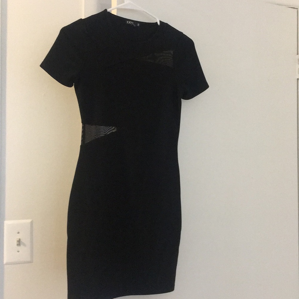 Express Black Dress with Mesh Inserts Size 0